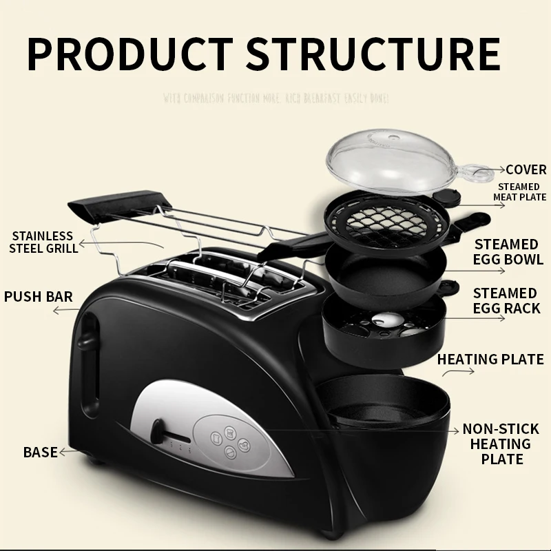 Bread machine breakfast machine toaster household toaster automatic multi-function breakfast XB-8002 1200W