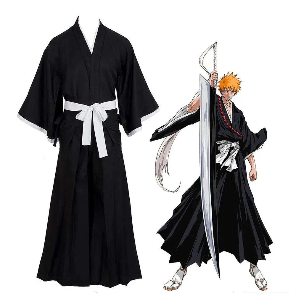 Халат Bleach Kurosaki Ichigo плащ пальто японское аниме косплей костюм на Хэллоуин |
