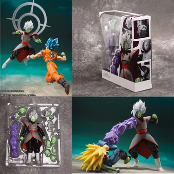 

SHF Action Figure Model Toy Anime Dragon Ball Super Absolute God Zamasu Black Goku Zamasu Movable Collectible Toys Fans Kid Gift