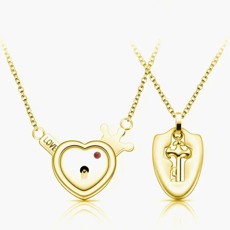 Модное ожерелье s наборы из нержавеющей стали любовное Сердце ожерелье для женщин ювелирные изделия Прямая поставка - Окраска металла: N346-3