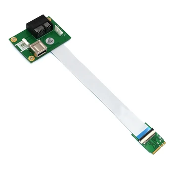 

M2 to PCI-E Express Adapter NGFF (M.2) Key A/E to PCI-E Express 1X +USB Riser Card with USB2.0+ FPC Cable Computer Accessories
