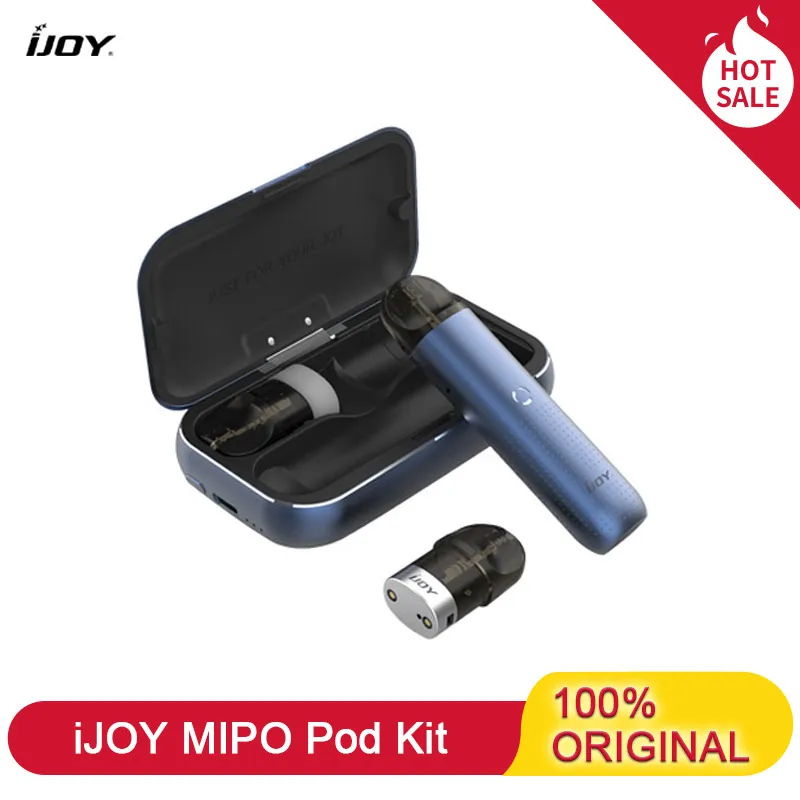 Ijoy Mipo Pod Kit 200 мАч батарея мод с 1000 Беспроводная зарядка банк и 1 4 мл 1.4Ohm катушка Vape