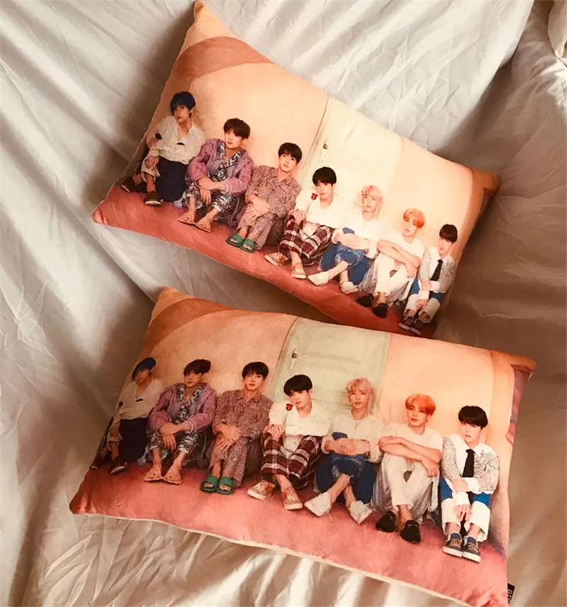 KPOP Bangtan мальчики карта душа Persona одна сторона Подушка Чехол кровать подушка домашний декор JUNG KOOK SUGA J-HOPE