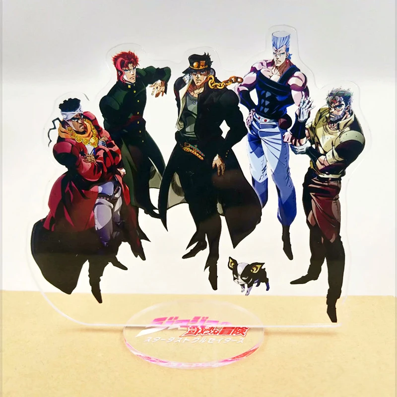 

Jojo's Bizarre Adventure Jotaro Kakyoin Polnareff Joseph Avdol Iggy group acrylic standee figurines desk decoration cake topper