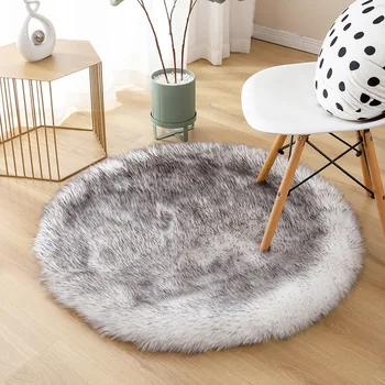 

faux sheep fox fur Rug Seat Cushion Faux Skins Fur carpet Artificial Wool hair Plush Tea table Bay window