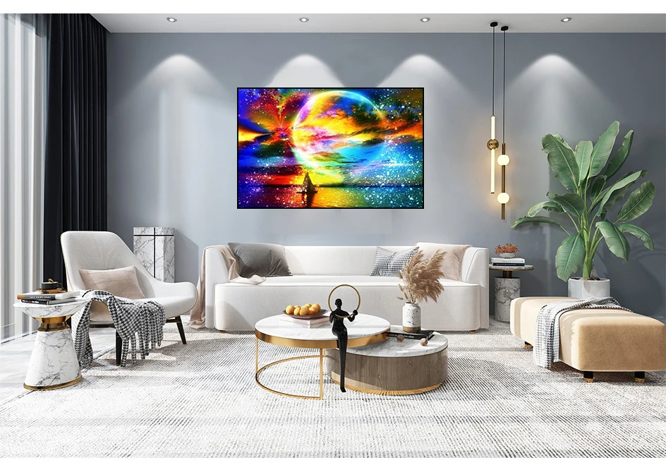 New AB Diamond Painting Universe Planet Full Square/Round Diamont Embroidery Sky Landscape Mosaic Galaxy Cross Stitch Home Decor