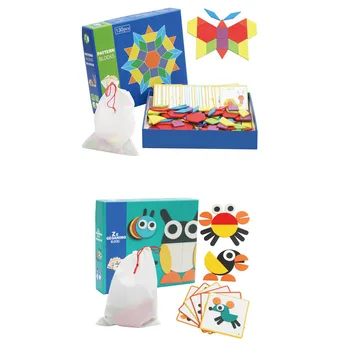

Baby Colorful Wooden Jigsaw Puzzle Board Set Baby Montessori Educational blocks Toys Children Learning Developing nursery Toy