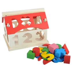 Детская головоломка для раннего развития, цифровая геометрическая форма, деревянная игрушка для дома, обучающая развивающая игрушка