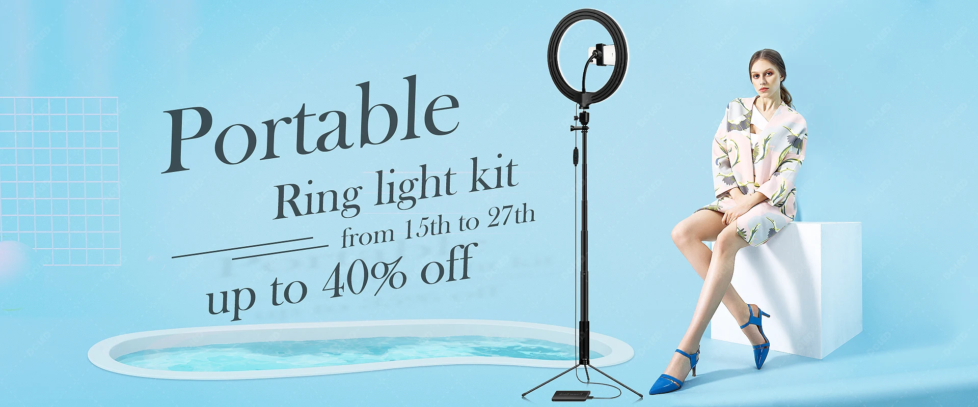 Ring light de led com tripé e