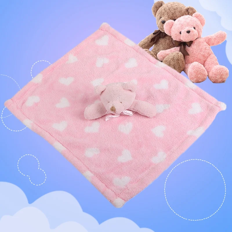 Милый медведь новорожденный Бланки детские игрушки младенец Soothe полотенце детский подарок, чтобы успокаивать полотенце развивающие плюшевые игрушки