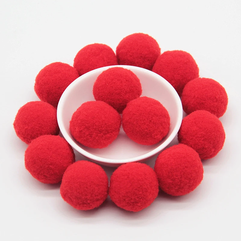 Red Pompoms 8/10/15/20/25/30mm Pom Pom Fur Ball Craft DIY Soft Pompon  Wedding Home Garment Sewing on Cloth Accessories 20g - AliExpress