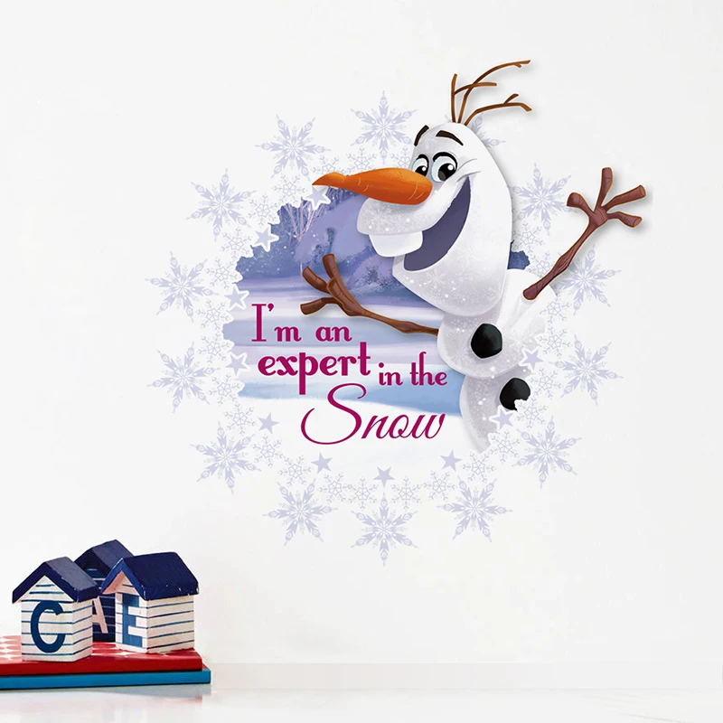 Disney Frozen 2 Olaf Elsa Anna Wall Stickers For Home Decor Kids Room Wall Decoration PVC Art Funny 3D View Cartoon Movie Poster Disney Frozen 2 Olaf Elsa Anna Wall Stickers For Home Decor Kids Room Wall Decoration PVC Art Funny 3D View Cartoon Movie Poster