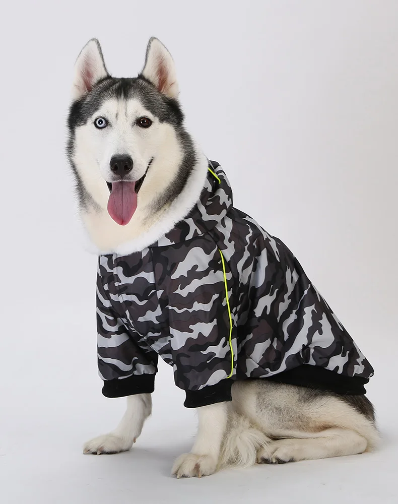 estilo lazer, casaco de inverno, cão grande, 2 pés, 3XL-7XL