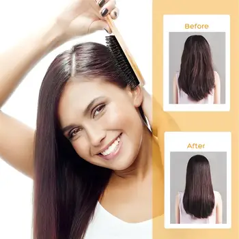 

Hair Brush Set Natural Wooden Bamboo Handle Anti-static Massage Comb for Styling Straightening Detangling