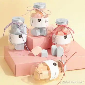 

12 PCs Small House Jelly Puff Cosmetic Egg Not Eat Powder Makeup Sponge Balls Wet and Dry Dual Purpose Cotton Puff