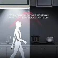 68 светодиодный энергосберегающий автоматический датчик движения ПИР освещение для шкафа настенные лампы 40 см с регулируемой яркостью для кухни, спальни, гардероба, лестницы в помещении