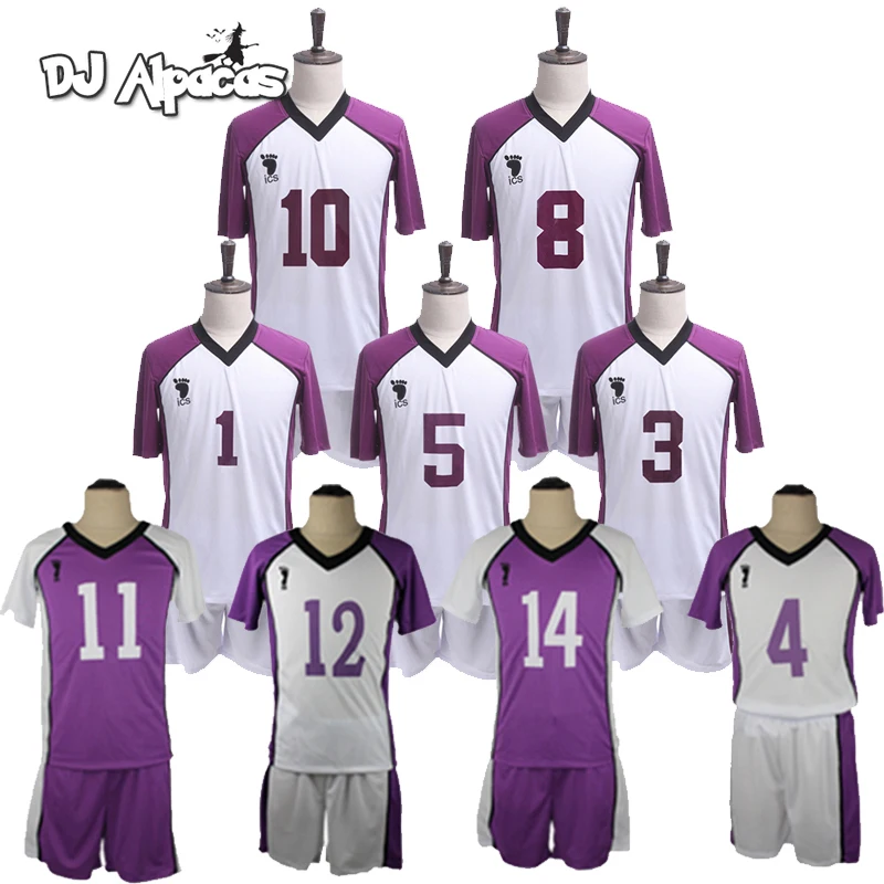 

Haikyuu Season 3 Cosplay Jersey Shiratorizawa Academy Uniforms Wakatoshi Ushijima Eita Semi Satori Tendo Sportwear Costume Sets