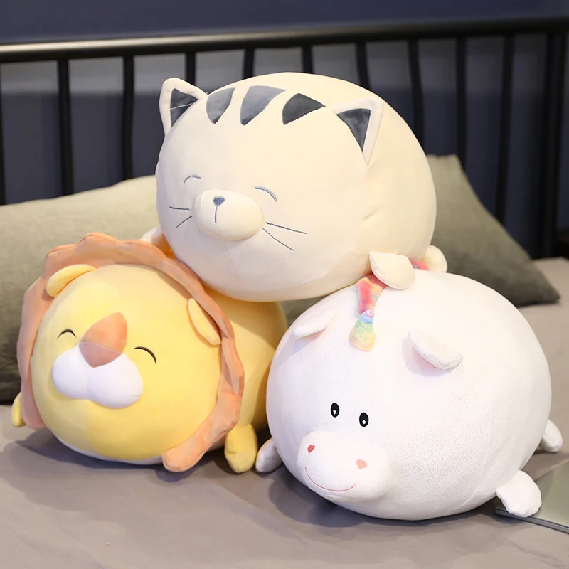 

Animal Sweet Cat&Pig&Whale&Unicorn&Shark Kawaii Plush Toy Soft Cute Cartoon Lion Stuffed Doll Girl Pillow Gift Kids Birthday Toy