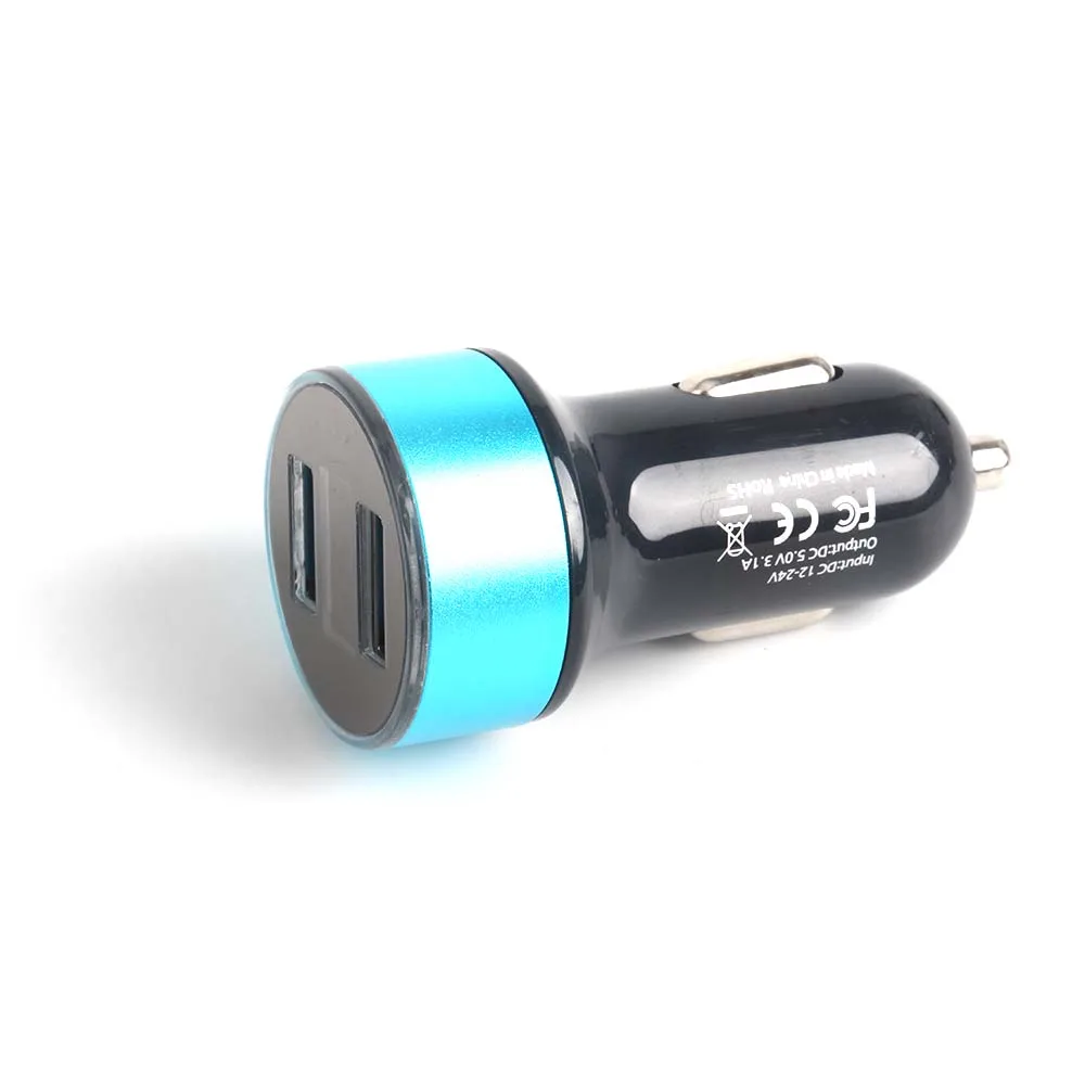 Автомобильные аксессуары двойной USB Профессиональный 3.1A автомобильное зарядное устройство 2 порта ЖК-дисплей 12-24 в Зажигалка на электропитании для смартфона
