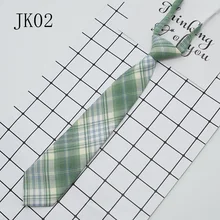 Preguiçoso jk xadrez gravata estilo japonês jk laços feminino pescoço gravata meninas para jk uniforme escola camisa feminino acessórios
