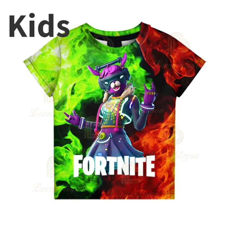 Camiseta de Fortnite Shoot para y niñas, camisa con estampado 3D de Hero Battle Royale, Harajuku de dibujos animados, ropa para - AliExpress Madre y niños