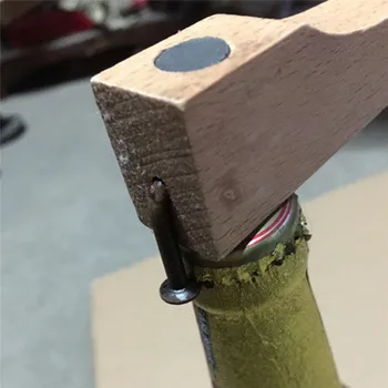 

Beech Wooden Nail Can Opener Multifuctional Bottle Opener Jar Can Kitchen Manual Tool Gadget Creative Bar Tool