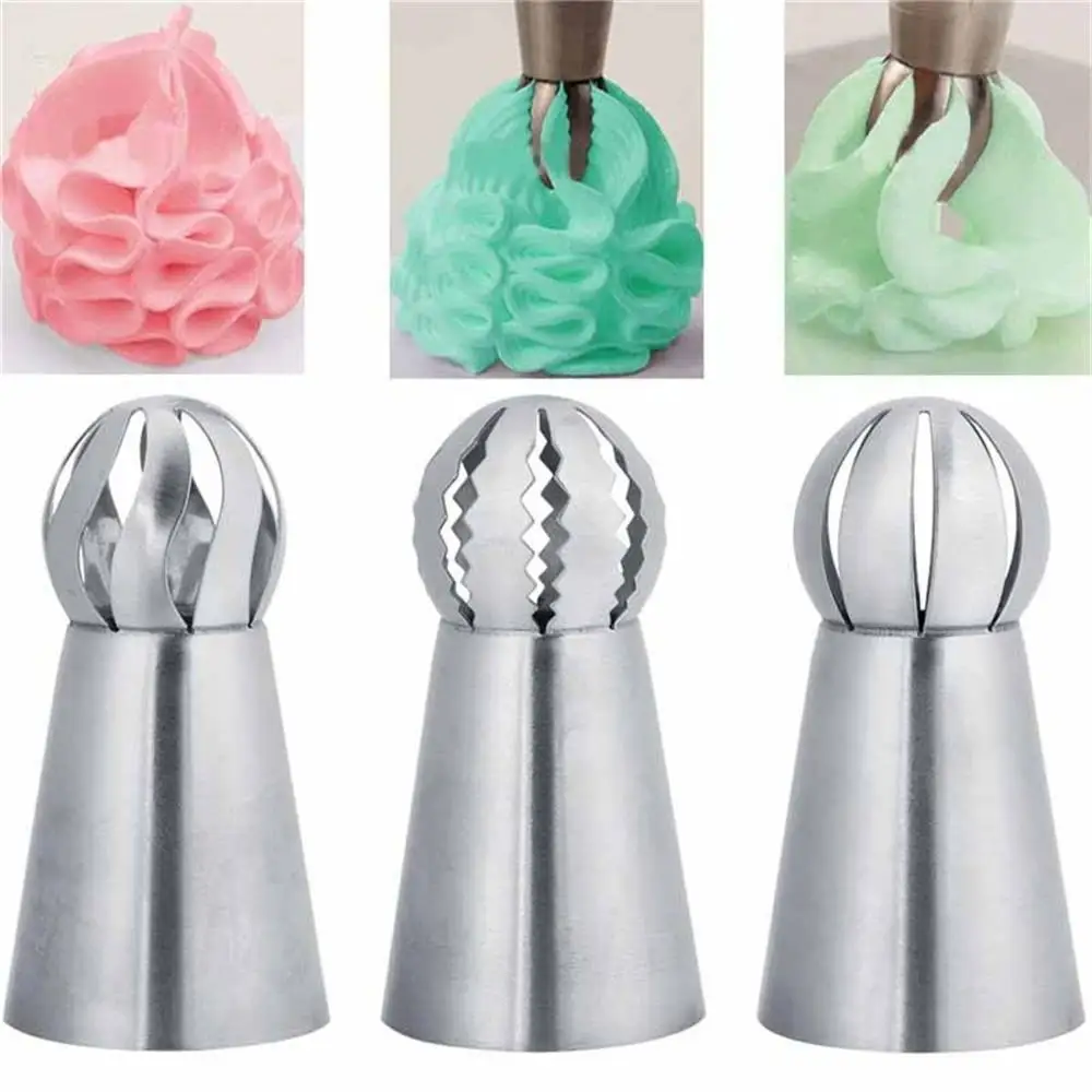 1-3PC-Cupcake-Stainless-Steel-Sphere-Ball-Shape-Icing-Piping-Nozzles-Pastry-Cream-Tips-Flower-Torch