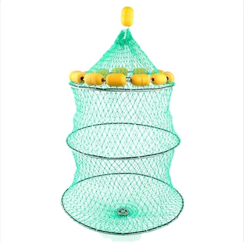 

Floating Ball Catching Portable Boat Fishing Cage Trap Fish Net Folded Fishing Tackle Cast Mesh