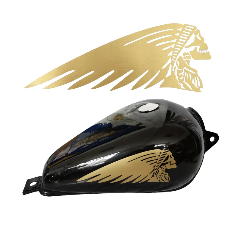 Motorcycle Gas Fuel Oil Tank Skull Decal Sticker For Indian Challenger