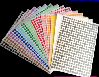 

15 sheets Hot 6mm 8mm 10mm 13mm 16mm19mm 25mm 32mm 50mm 100mm Circles Round Code Stickers Self Adhesive Sticky Labels White tags
