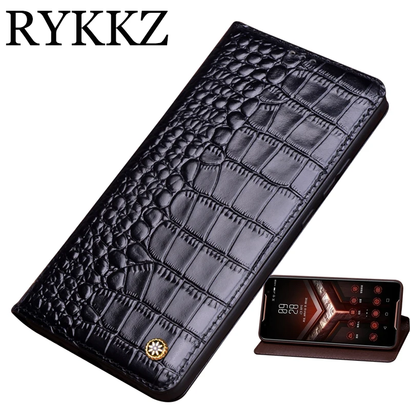 Чехол-книжка из натуральной кожи для ASUS ROG Phone ZS600KL, магнитный чехол для телефона ROG, 2 чехла, кожаный чехол, чехлы для телефонов, Fundas