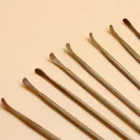 Wood Coal Bamboo Spoon Ear Pick Tool Polishing Round Bamboo Handle Ear Cleaner Creative Gift 1