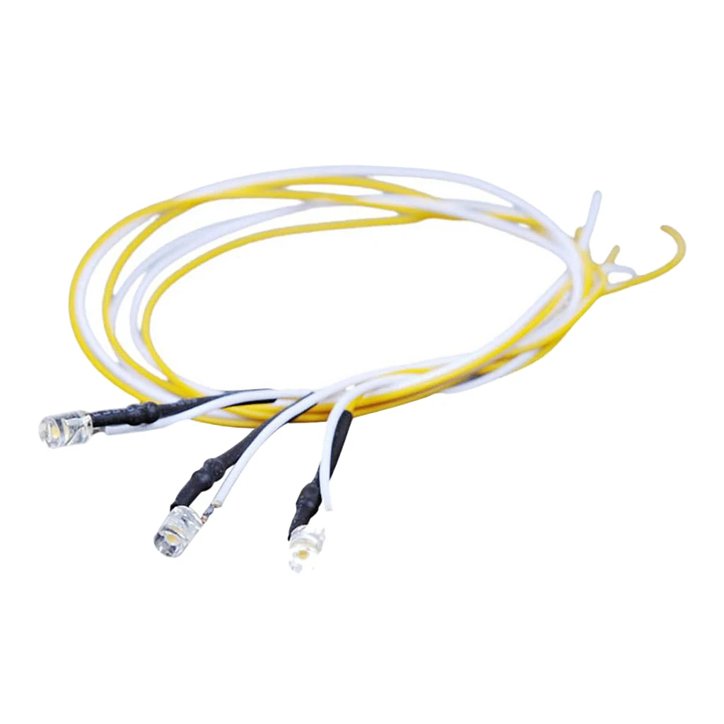 5x LED Light Cable Wire Cool Lighting for 1/35 Scale Sand Table Layout Scene