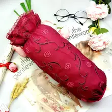 Осень и зима, стиль, корейский стиль, для офиса, для дома, с рукавами, изысканный, с манжетами, двойной слой, длинный, винно-красный, армейский зеленый