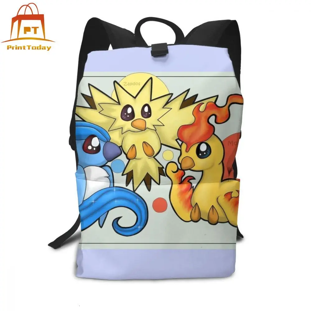 

Pokemon Zapdos Backpack Pokemon Legendary Bird Trio Moltres Zapdos Articuno Backpacks School High quality Bag Student Bags