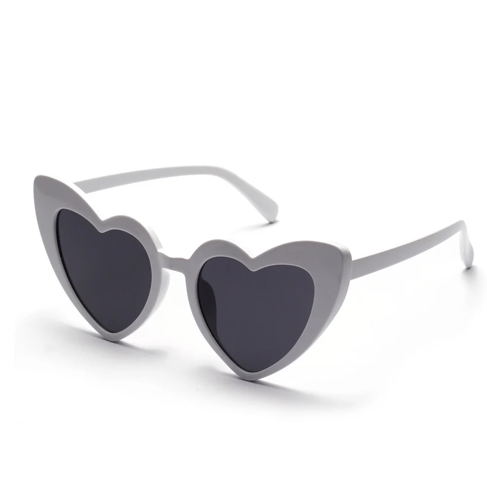 Sexy Love Heart Shaped Sunglasses Women Brand Designer Cute Retro Cat Eye Sun Glasses Vintage Female Frame Eyewear Shades UV400" best sunglasses for big nose Sunglasses