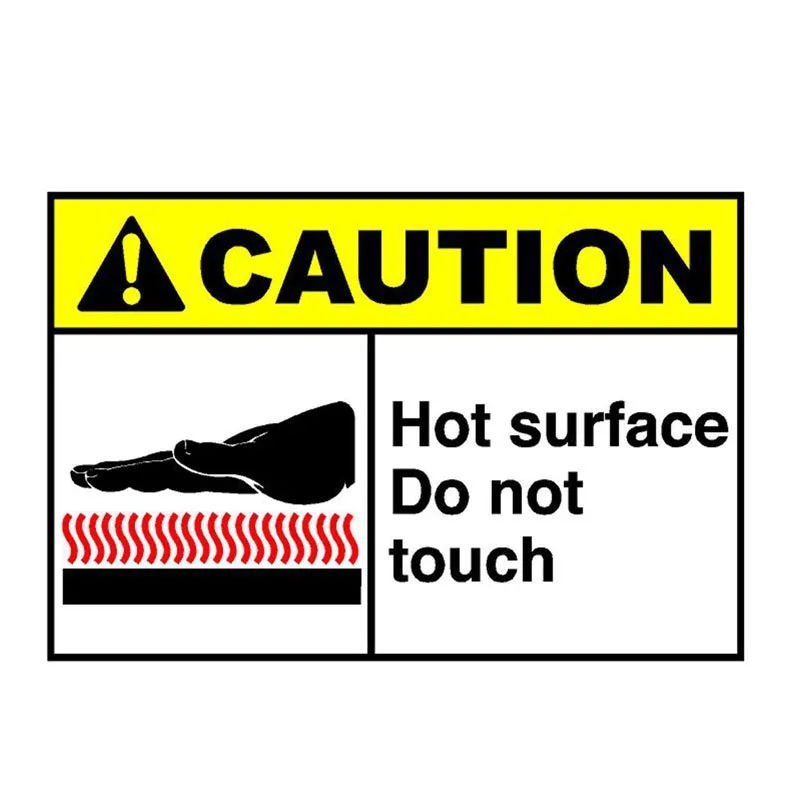 

Warning Caution Hot Surface Do Not Touch Car Sticker Vinyl Sunscreen Car Window Car Styling Accessories PVC 14cm*10cm