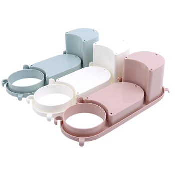 

Wall-Mounted Suction Cup Storage Rack Bathroom Hair Dryer Holder Shelf Stand Comb Container For Bathroom Accessories PP Material