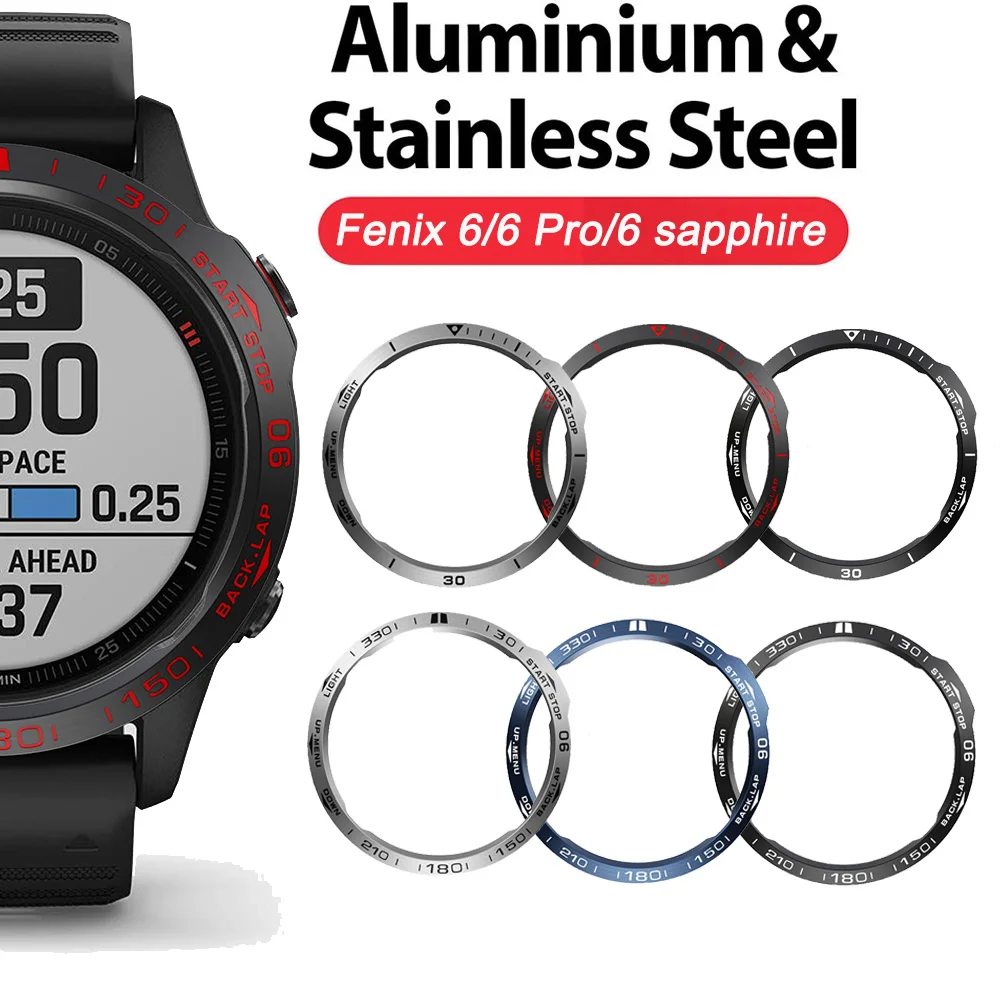 Для Garmin Fenix 6 / Pro сапфировый ободок Стильный чехол-рамка защитный кольцо | Наручные