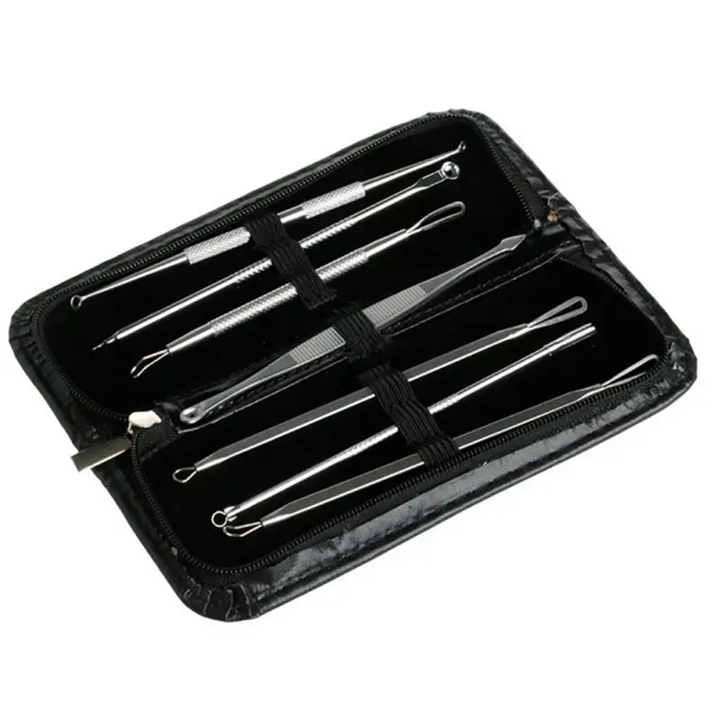 

Professional 7PCS Blackhead Pimple Blemish Comedone Extractor Remover Tool Set Kit