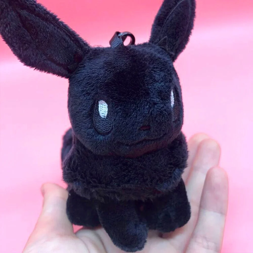 Плюшевые черные куклы Eevee с покемоном кавайная мини-сумка кулон мягкие игрушки