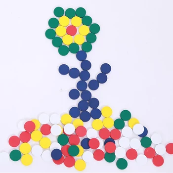 

Round Wood Math Toys Teaching Plate Colorful Disc Learning Tools Pupils Mathematics Teaching Aids For Kid Child