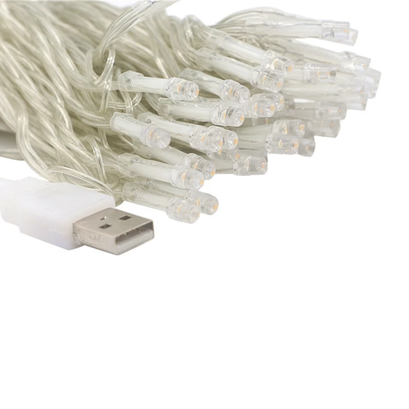 DC 5 в 10 м USB светодиодный гирлянды водонепроницаемый светильник для праздника Рождество Свадебная вечеринка украшения гирлянды Luces