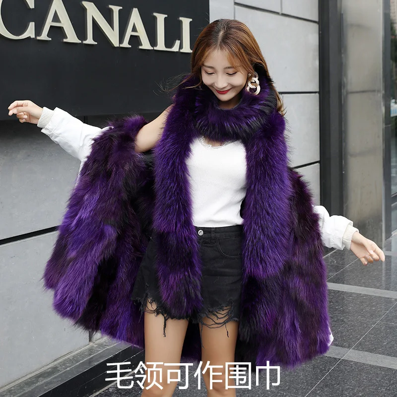 

Raccoon Real Fur Coat Female Jacket Winter Jacket Women Natural Warm Fur Jackets for Women Korean Long Jacket MY4151 s