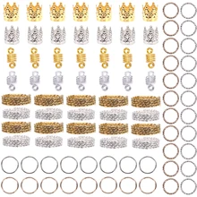 100 шт Золотая заколка для волос дреды бусины для волос лист звезда Сделай Сам заколка для волос манжеты для волос подвеска в виде трубочки аксессуары для дредов