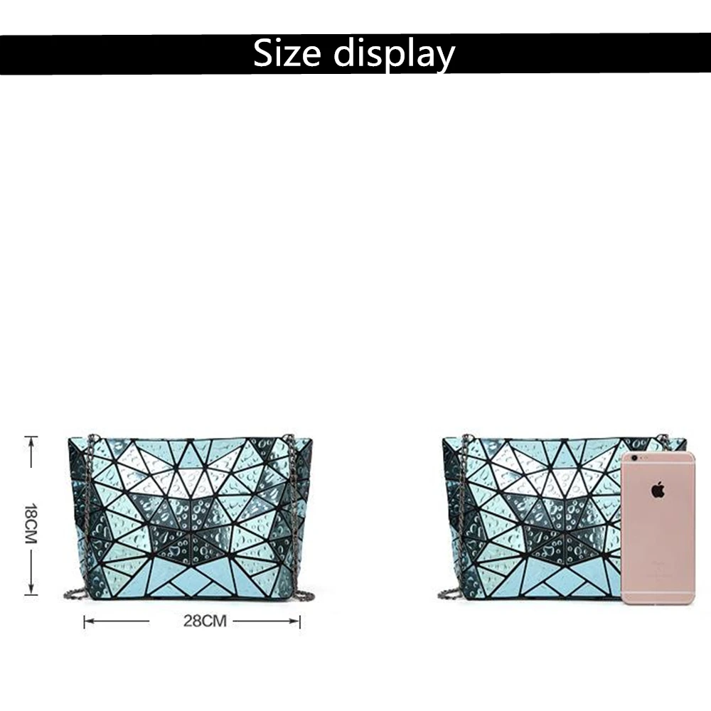 Najtaniej Modne laserowe nieregularny trójkąt pojedynczy łańcuch kobiety torba na ramię geometryczny krotnie sprzęgła torba torebka i torebki