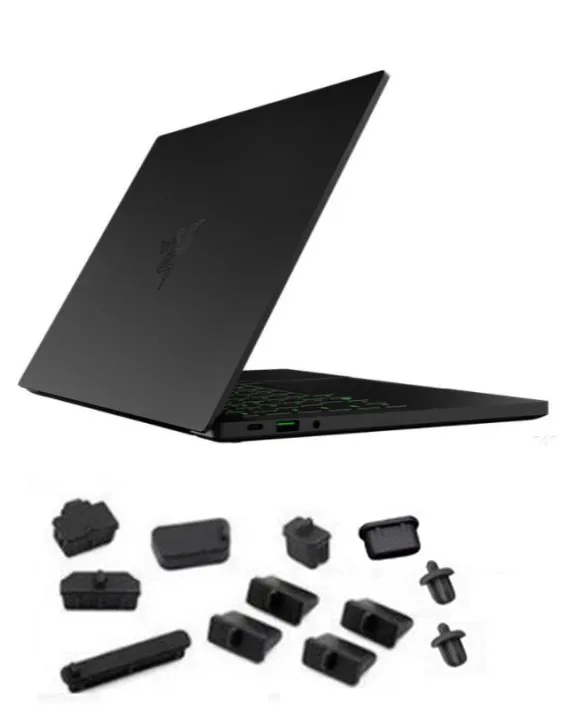 Coperchio Porta Spina In Silicone Nero Antipolvere Per Laptop Razer Blade 13 14 15 13.3 "14" 15.6 "/Blade Stealth 12.5/Blade Pro 17