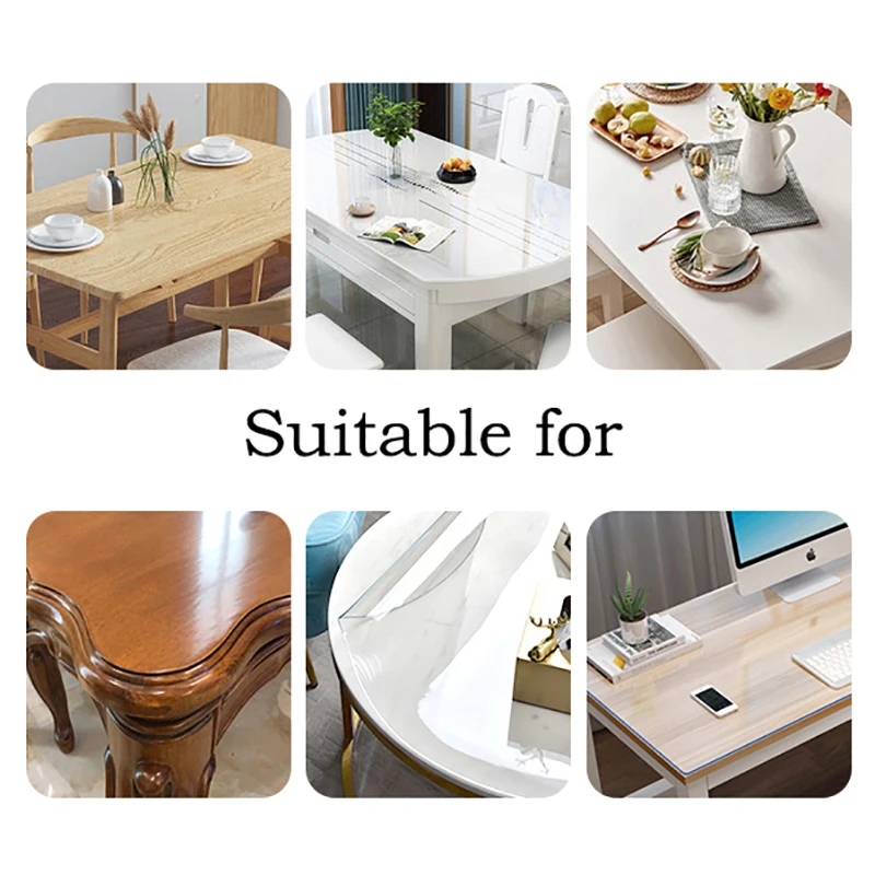 6 seater dining table transparent cover sale