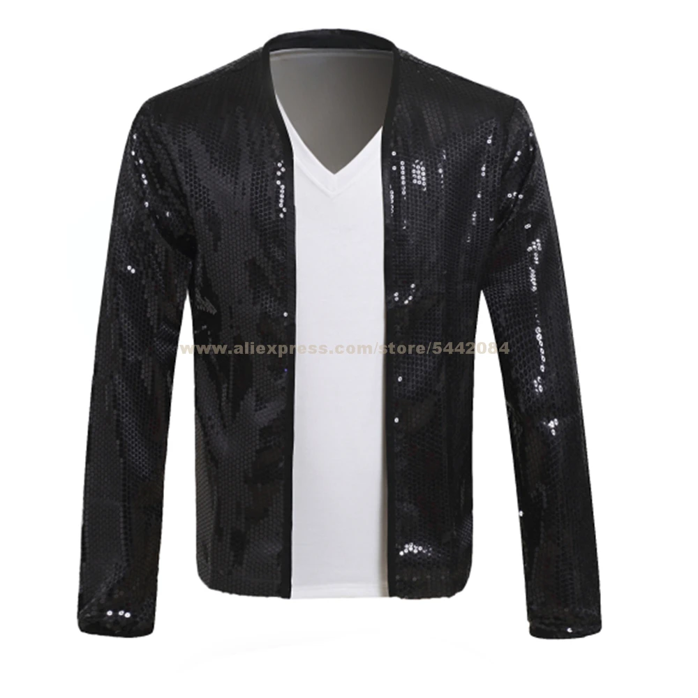 MJ Michael Jackson Jacket Billie Jean Coat Black Jacket And Glove Hallowmas Party Costume Cosplay Prop Collections 1BLJD025