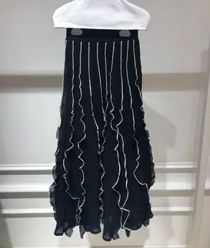 

2019 New Ruffled Knit Half Skirt Wild Casual Elegant Dress